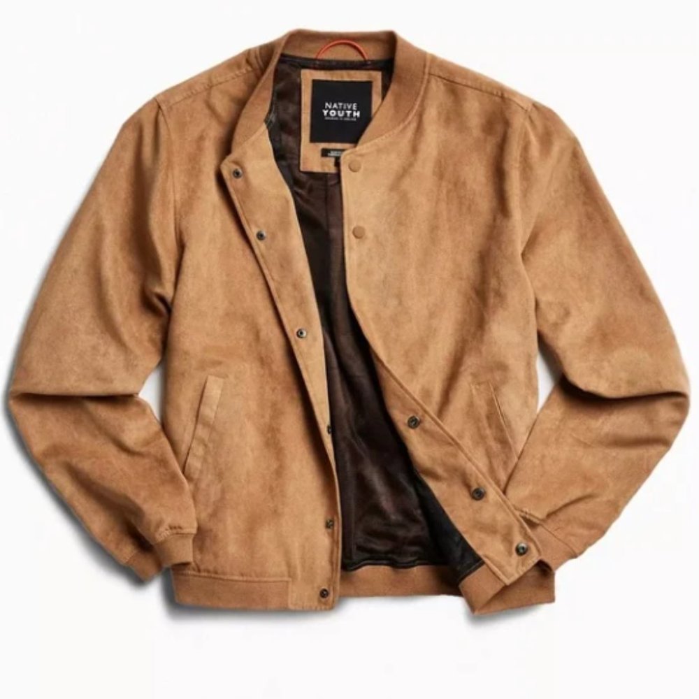 NWT URBAN OUTFITTERS Native Youth X UO Faux Suede Bomber Jacket